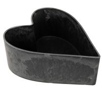 Artikel Planteskål hjerte dekorativ plastikskål antracit 13×16×6,5 cm
