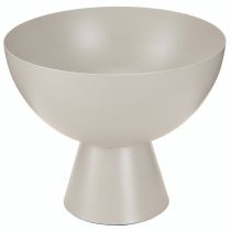 Artikel Planteskål metal dekorativ trofæ med fod grå Ø16cm H13cm