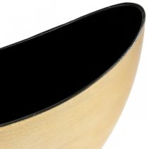 Planteskål oval dekorativ skål jardiniere guld 24×10×15cm