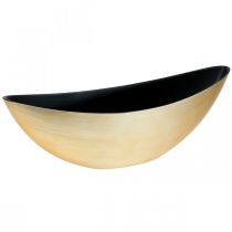 Planteskål oval dekorativ skål jardiniere guld 39×12×13cm