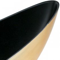 Planteskål oval dekorativ skål jardiniere guld 39×12×13cm