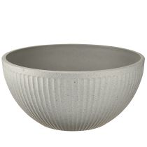 Artikel Planteskål, meleret grå plastik, Ø35 cm, H16,5 cm