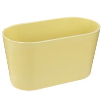 Artikel Planteskål oval gul pynteskål plast 20×10×11cm 3stk