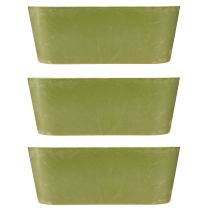 Artikel Planteskål oval grøn skål plast 27×11×10cm 3stk