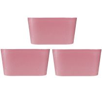 Artikel Planteskål oval pink pynteskål plast 20×10×11cm 3stk