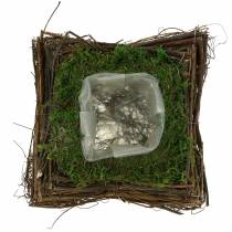 Artikel Plantepude rattan, mos 20cm x 20cm H8cm