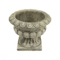 Artikel Planteskål lille plantepotte trofæ antik beton Ø15cm H13cm