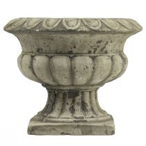 Artikel Planteskål lille plantepotte trofæ antik beton Ø15cm H13cm