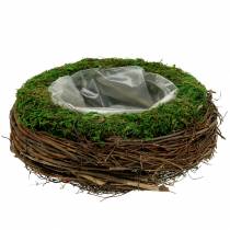 Planteskål rattan, mos Ø26cm H9cm