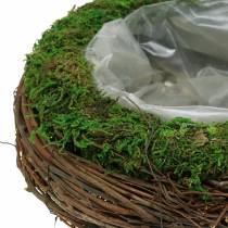 Planteskål rattan, mos Ø26cm H9cm