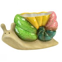 Artikel Dekorativ snegleplantepotte keramisk urtepotte farverig 19×8,5×11cm
