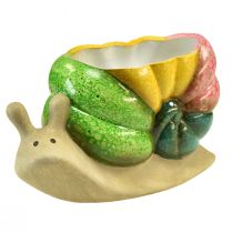 Artikel Dekorativ snegleplantepotte keramisk urtepotte farverig 19×8,5×11cm