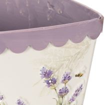 Artikel Trillebør til blomsterpotte med stilfuldt lavendel-look 46 cm