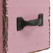 Artikel Planteskuffe dekorativ træplantekasse pink 12,5cm