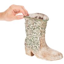 Artikel Blomsterpotte cowboy støvle plantesko vintage blomstermønster 24cm