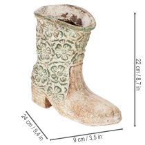 Artikel Blomsterpotte cowboy støvle plantesko vintage blomstermønster 24cm