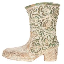 Artikel Blomsterpotte cowboy støvle plantesko vintage blomstermønster 24cm