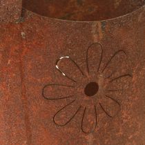 Artikel Plantepose metal dekorativ plantekasse rust med håndtag H37cm