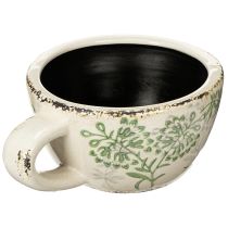 Artikel Keramisk urtepotte med blomstermønster, rumdekoration, 18 cm