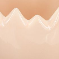 Artikel Æggeformet urtepotte med en brudt kant til kreativ placering på vindueskarme og borde, 9 cm, 3 stk.