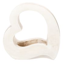 Artikel Hjerteformet dekoration til plantning og blomsterarrangementer, åbent design, moderne hjerteform, 19 cm