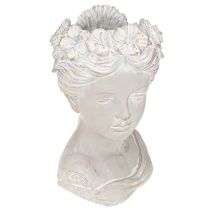 Artikel Plantepotte skulptur kvinde støbt sten antik look 21×17,5×33,5cm
