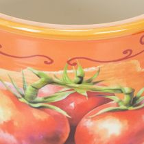 Artikel Tomatplantepottesæt, keramiske dekorative blomsterpotter til køkken og retroindretning, 14 cm, sæt med 3