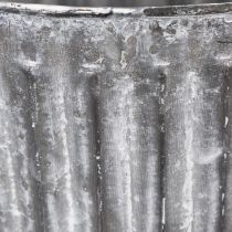 Artikel Metalplantepotte, dekorativ potte med håndtag, plantekasse, cachepot Ø16,5 cm