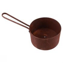 Plantekrukke metal planter rust pande dekoration Ø20cm H11cm