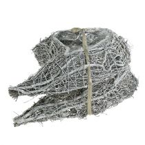 Artikel Hvidt vinplantehjerte 30x23cm begravelsesdekoration 2-delt sæt gravdækseldekoration