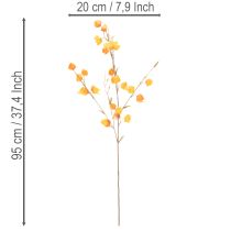 Artikel Kunstig kinesisk lanterneplante, Physalis-gren med blomster, 95 cm
