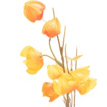 Artikel Kunstig kinesisk lanterneplante, Physalis-gren med blomster, 95 cm