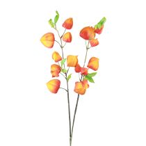 Kunstig blomst orange lanterneblomst Physalis dekorative silkeblomster 93cm 2stk