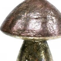 Artikel Pyntesvampe pink efterårsdekorationsglas Ø9cm H13,5cm 2stk