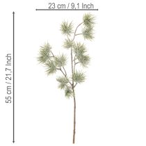 Artikel Kunstig grangren, stor fyrretrægren til vinterdekoration, 55 cm, 3 stk.