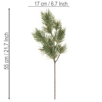 Artikel Kunstig fyrretræsgren som dekorativ grangren, 55 cm, 3 stk.