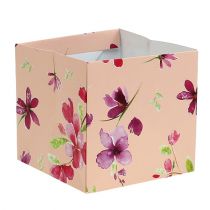 Papirpose 12 cm x 12 cm lyserød med mønster 8stk