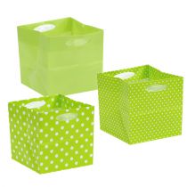 Plastpose 12cm x 12cm x 12cm grøn sort. 12 stk