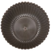 Artikel Ribbet skål, antracit, dekorativ skål, rund, 15 cm, 2 stk.