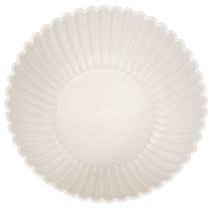 Artikel Rund, ribbet skål i hvid til alsidig dekoration, 15 cm, 2 stk.