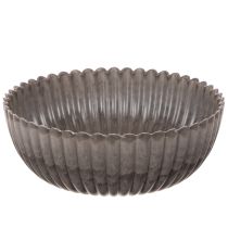 Artikel Rund, rillet skål, dekorativ beholder til blomsterarrangementer, 20 cm, 2 stk.