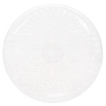 Artikel Dekorativ gennemsigtig rund skål med fod, 32 cm