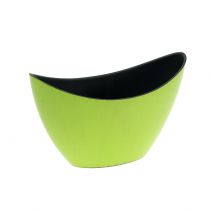 Dekorativ skål planteskål grøn 20 cm x 9 cm H11,5 cm