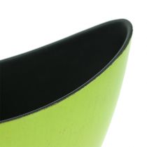 Dekorativ skål planteskål grøn 20 cm x 9 cm H11,5 cm