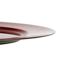 Artikel Dekorative tallerkener røde plastik tallerkener Ø33cm med glasureffekt 6 stk.