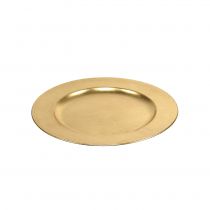 Artikel Plastplade 25cm guld med bladguld effekt