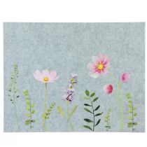 Artikel Dækkeserviet bordmåtte filt blomster 45x4,5x35cm 4stk
