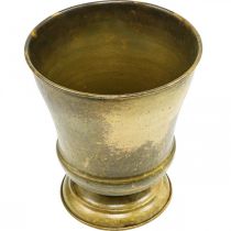 Artikel Vintage plantekasse metal kop vase messing Ø17cm H19cm