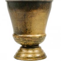 Artikel Vintage plantekasse metal kop vase messing Ø14cm H17cm