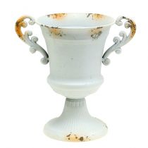 Kop antik hvid Ø14cm H21cm